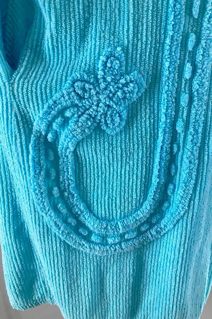 Vintage 1940s Blue Chenille Robe-ThisBlueBird