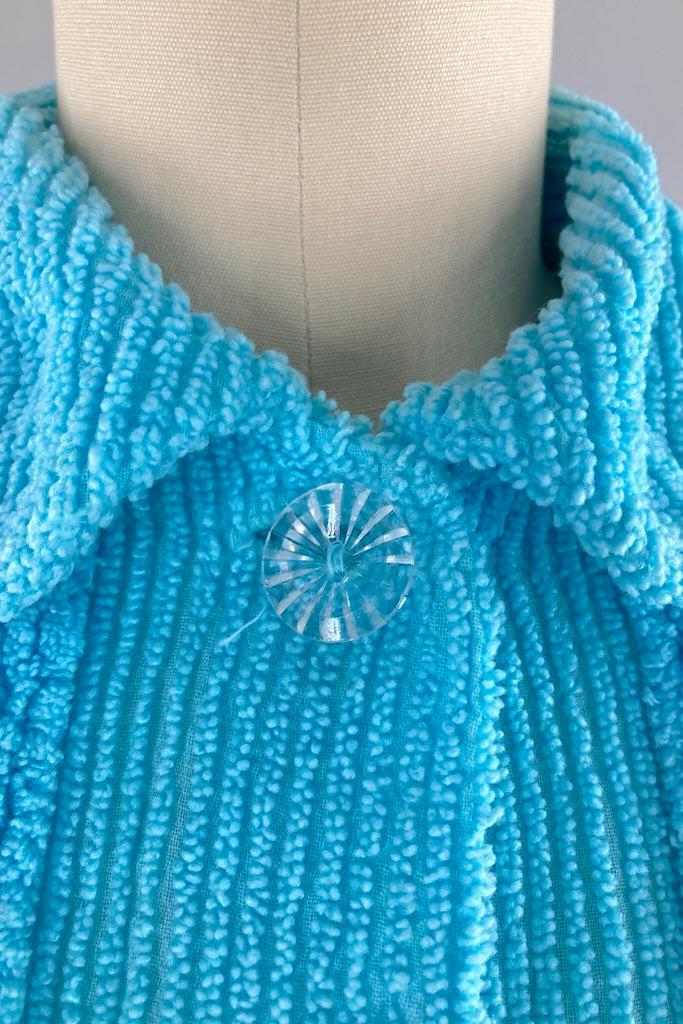 Vintage 1940s Blue Chenille Robe-ThisBlueBird