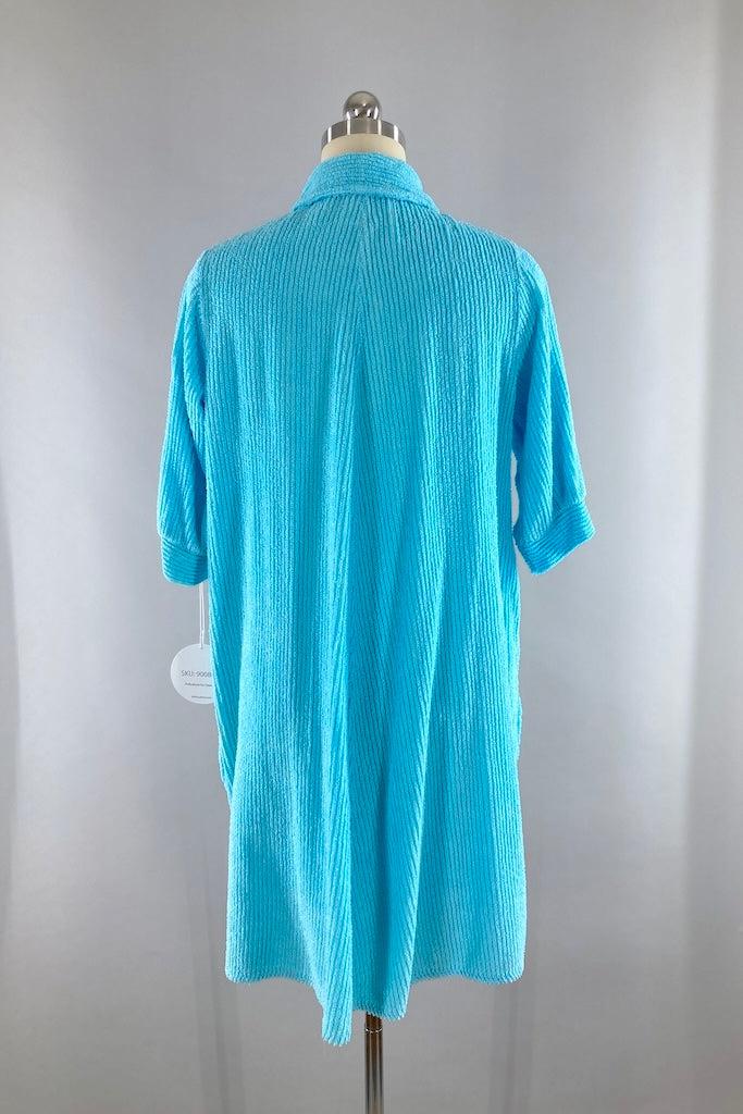 Vintage 1940s Blue Chenille Robe-ThisBlueBird