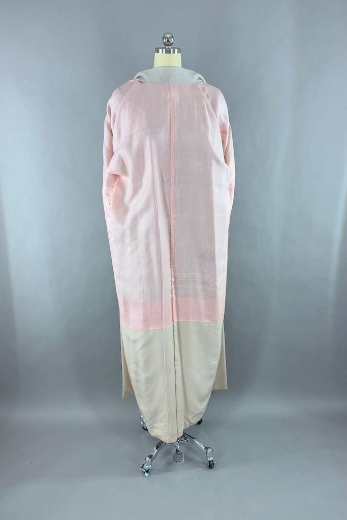 Vintage 1940s Grey Silk Kimono-ThisBlueBird