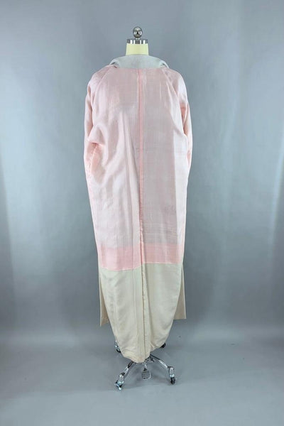Vintage 1940s Grey Silk Kimono-ThisBlueBird