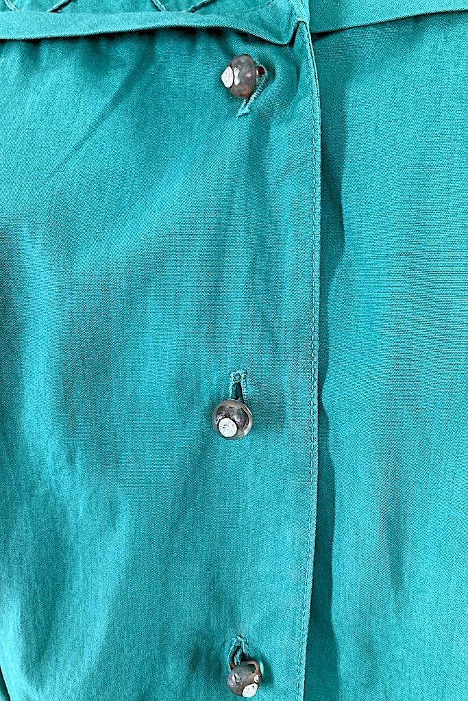 Vintage 1950s Emerald Hourglass Dress-ThisBlueBird