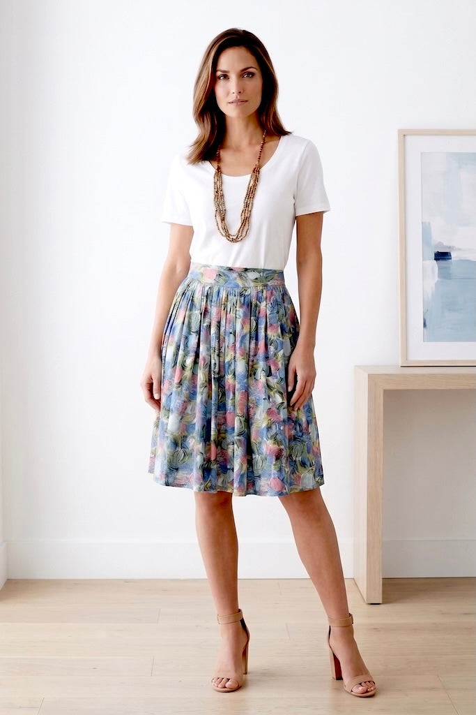 Vintage 1950s Novelty Print Skirt-ThisBlueBird