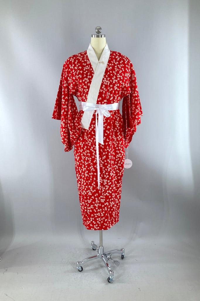 Vintage 1950s Silk Juban Kimono-ThisBlueBird