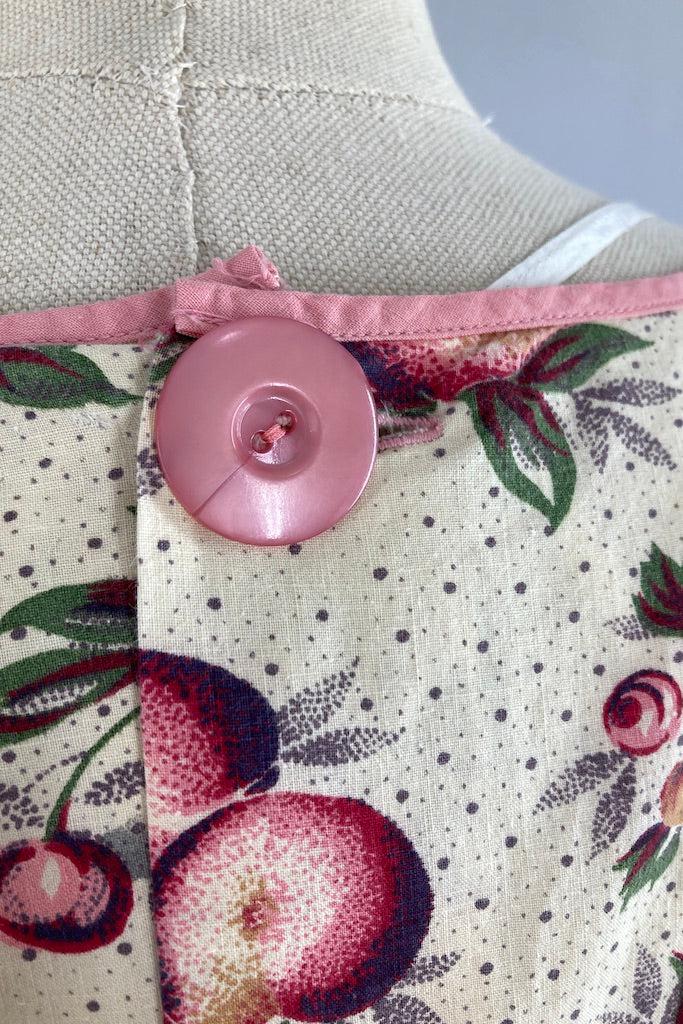 Vintage 1950s Summer Peaches Smock Apron-ThisBlueBird