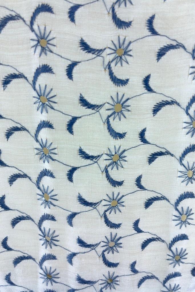 Vintage 1960s Blue Eyelet Day Dress-ThisBlueBird