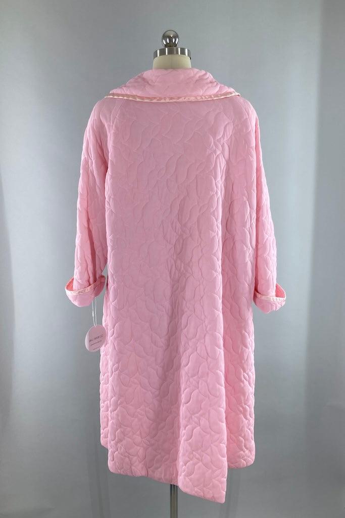 Vintage 1960s Pink Quilted Robe-ThisBlueBird