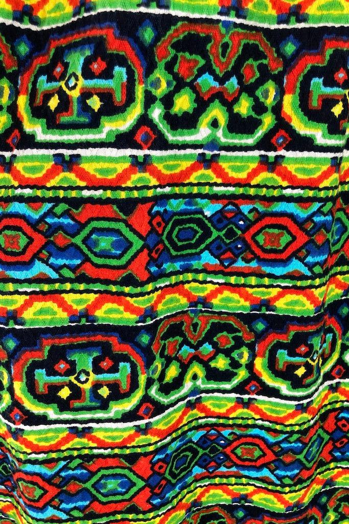Vintage 1960s Rainbow Abstract Maxi Dress-ThisBlueBird