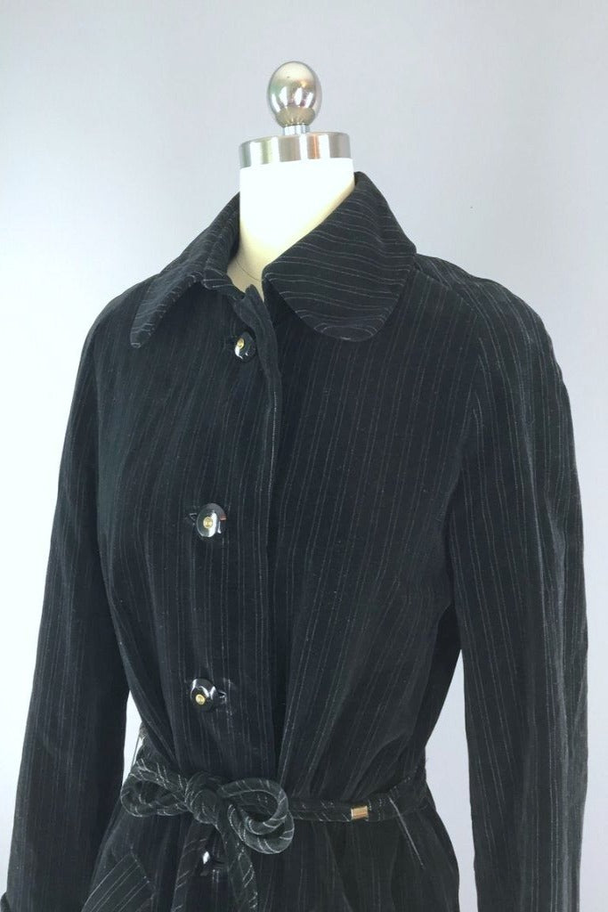 Vintage Black Velvet Coat-ThisBlueBird