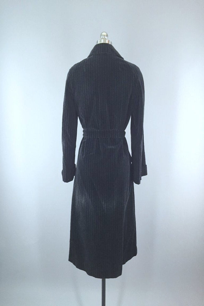 Vintage Black Velvet Coat-ThisBlueBird