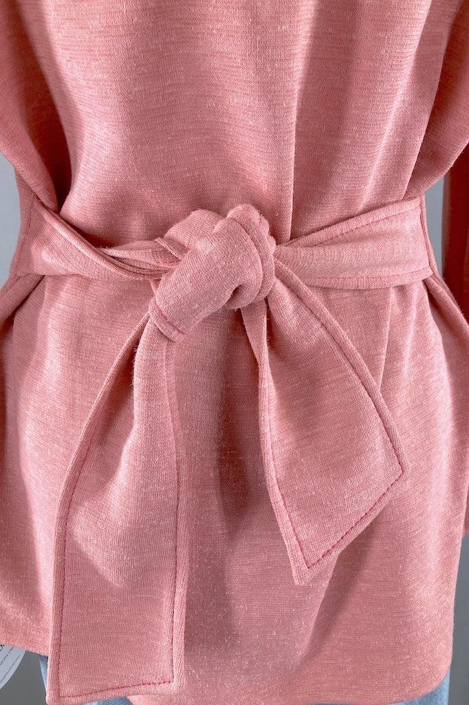 Vintage 1970s Pink Knit Jacket-ThisBlueBird