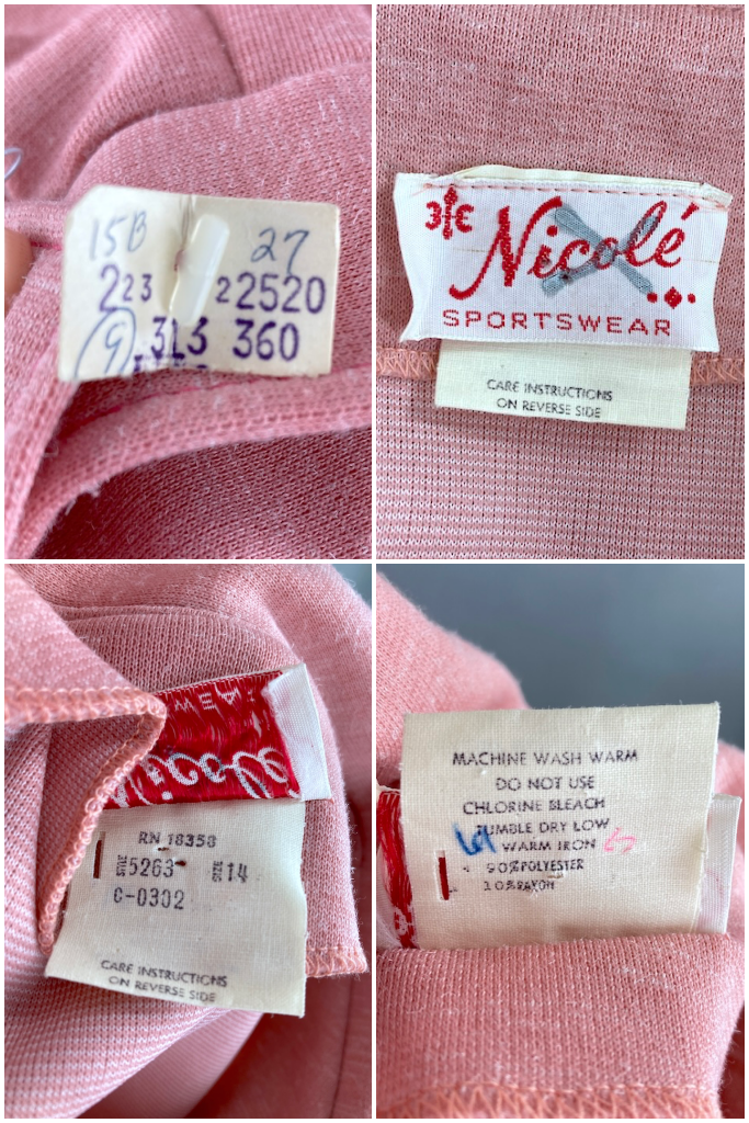Vintage 1970s Pink Knit Jacket-ThisBlueBird