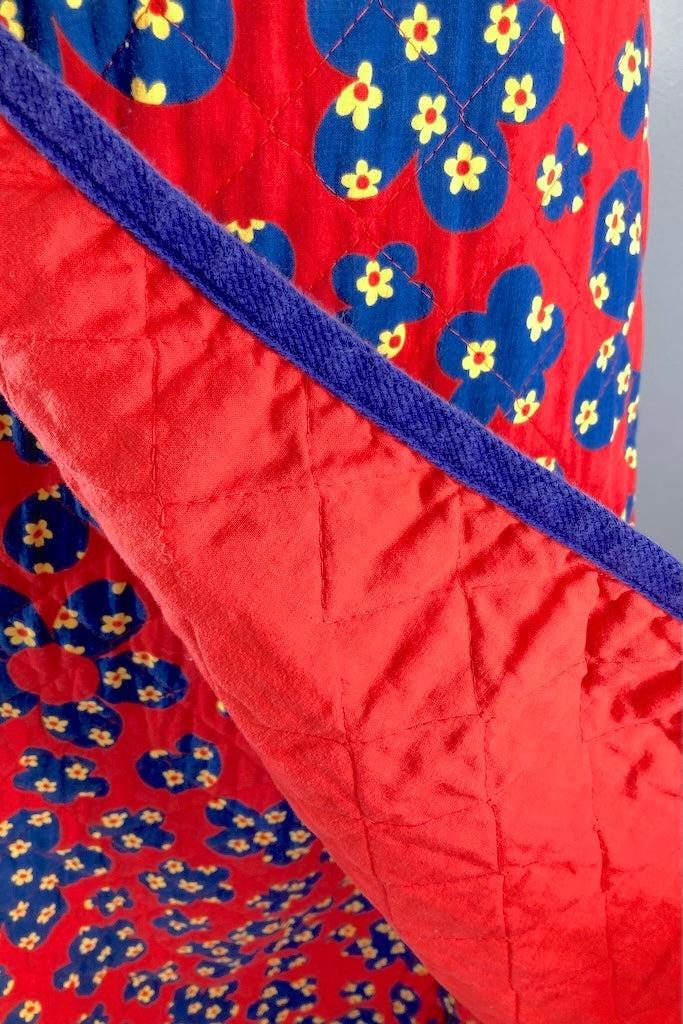 Vintage 1970s Quilted Wrap Skirt-ThisBlueBird