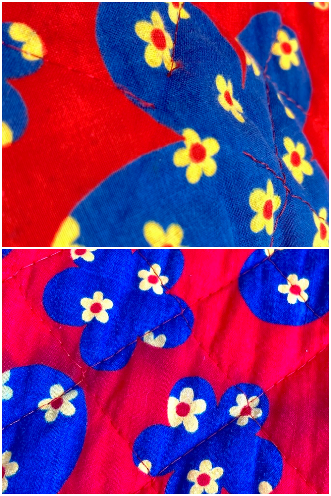 Vintage 1970s Quilted Wrap Skirt-ThisBlueBird