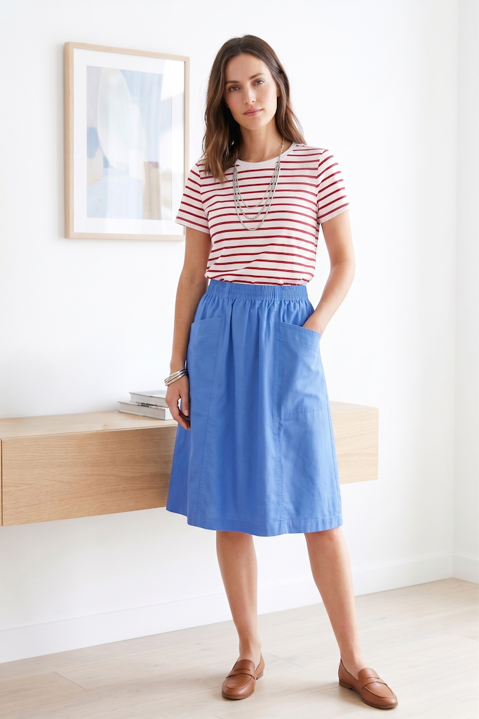 Vintage 1980s Blue Koret Skirt-ThisBlueBird