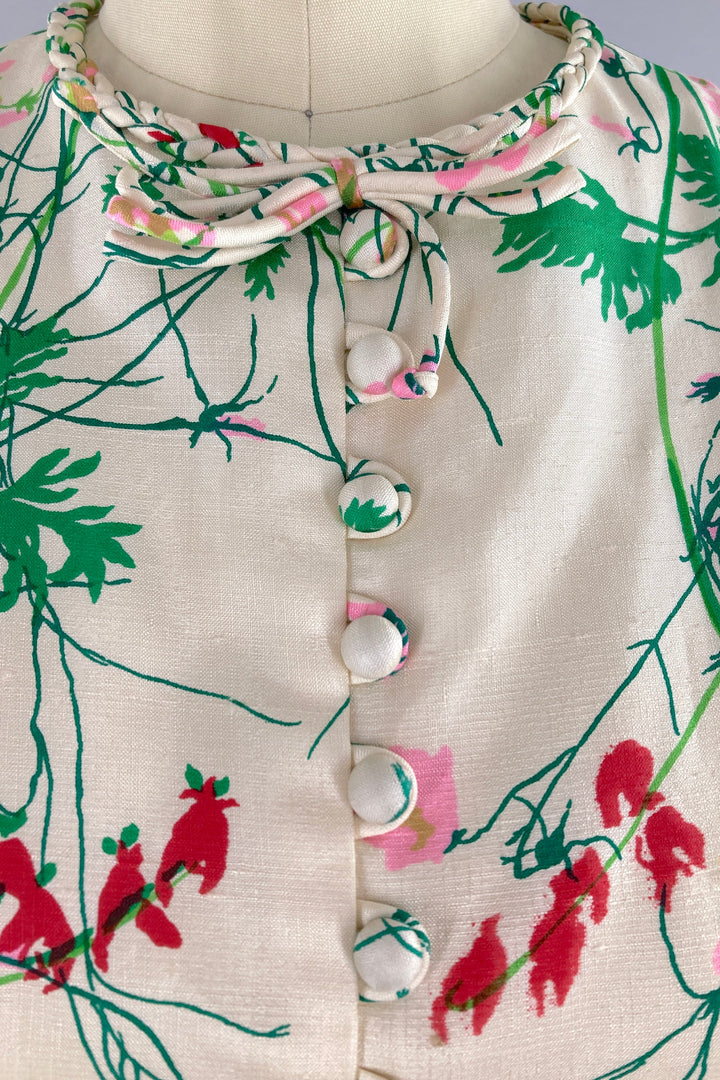 Vintage 1980s Floral Day Dress-ThisBlueBird