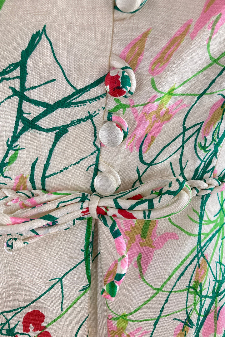 Vintage 1980s Floral Day Dress-ThisBlueBird