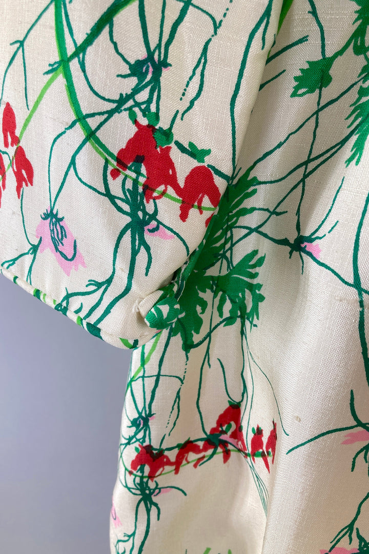 Vintage 1980s Floral Day Dress-ThisBlueBird