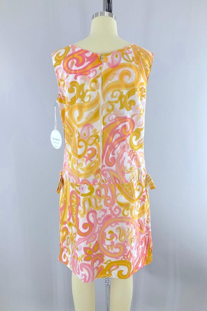 Vintage 60s Paisley Tennis Romper Dress-ThisBlueBird
