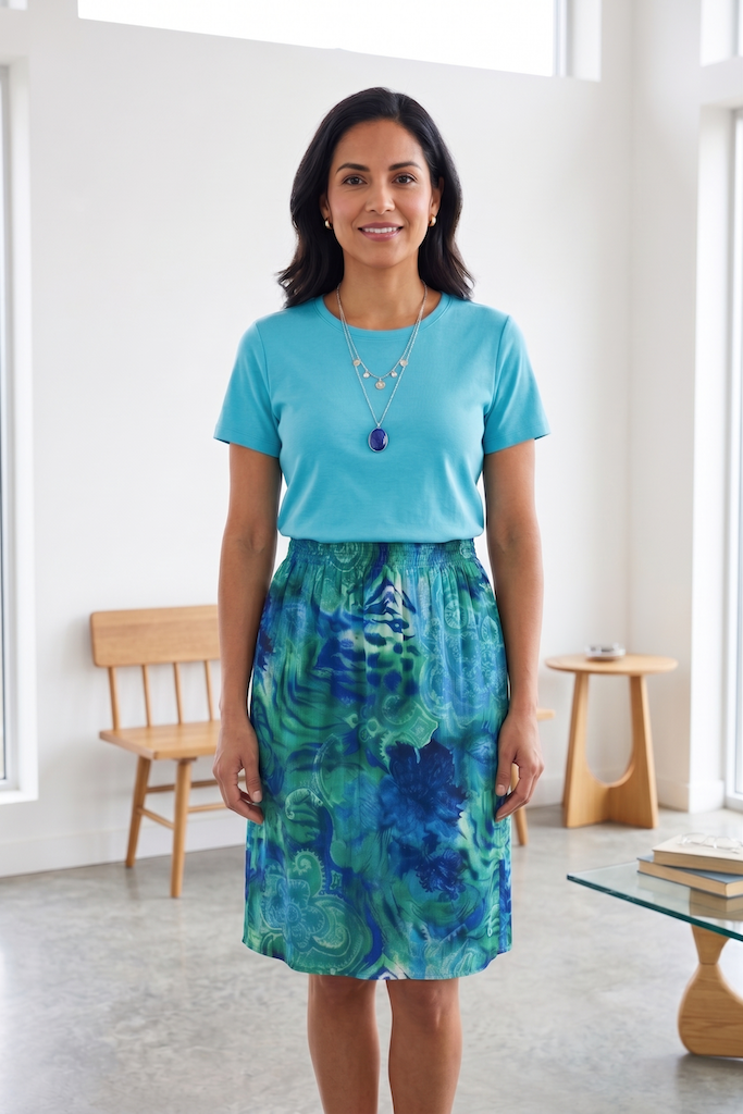 Vintage 80s Abstract Print Skirt-ThisBlueBird