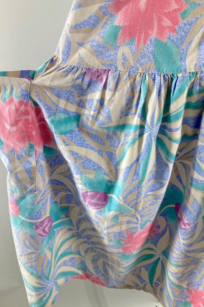 Vintage 80s Floral Dress-ThisBlueBird
