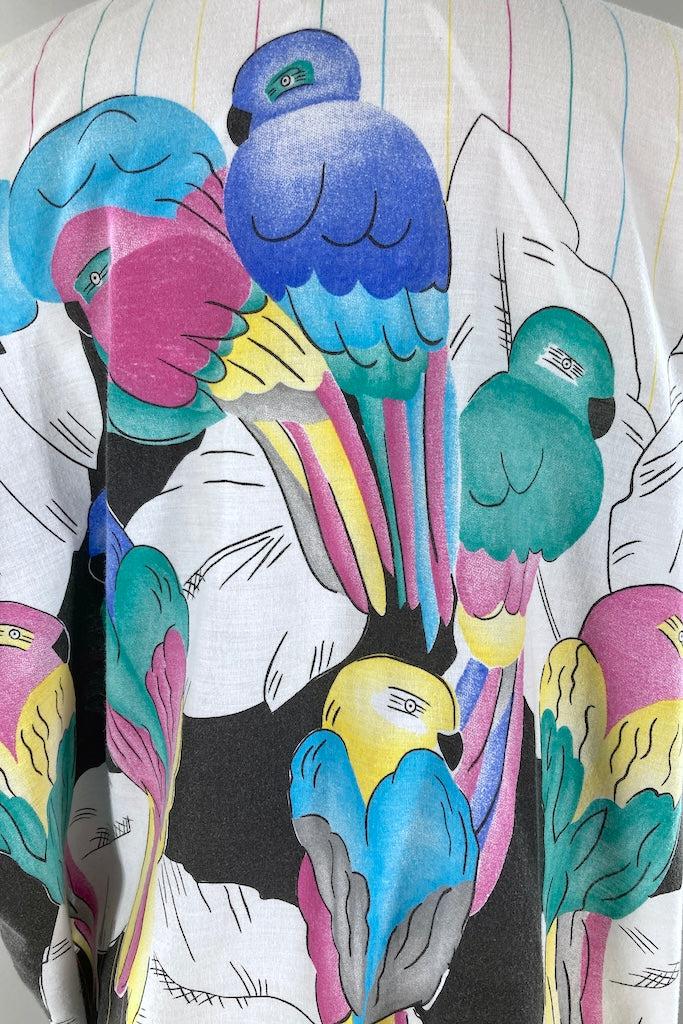 Vintage 80s Parrots Shirt-ThisBlueBird