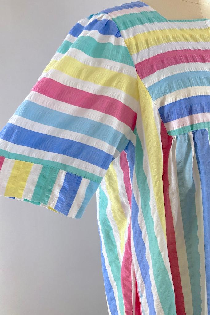 Vintage 80s Pastel Rainbow Caftan-ThisBlueBird