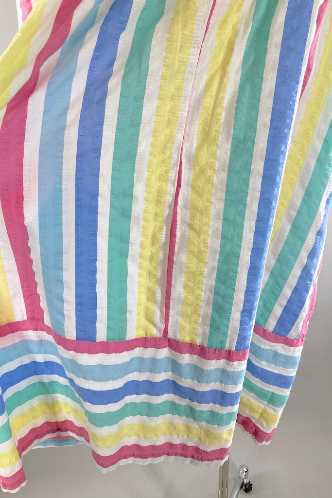 Vintage 80s Pastel Rainbow Caftan-ThisBlueBird