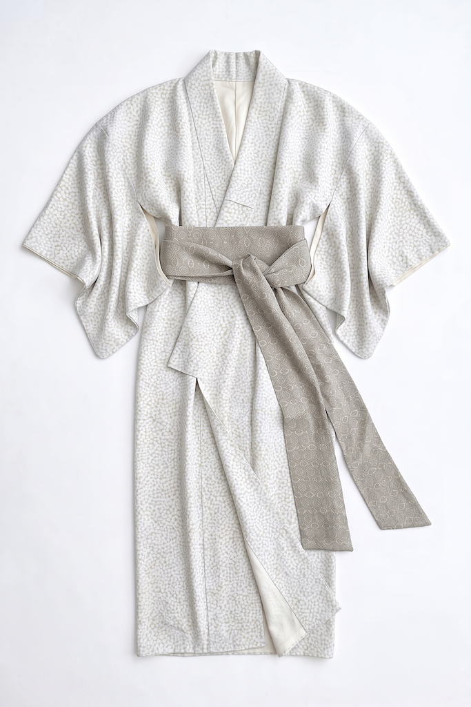 Vintage 80s Pebble Print Kimono Robe-ThisBlueBird