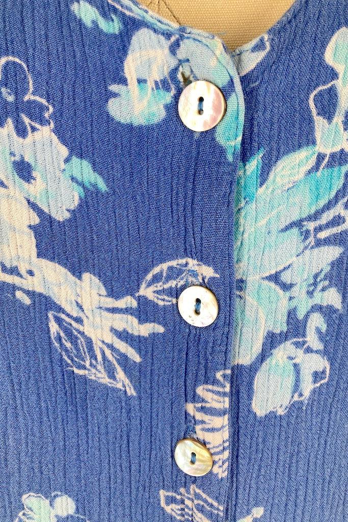 Vintage 90s Blue Floral Dress ThisBlueBird Vintage 90s Blue Floral Dress ThisBlueBird