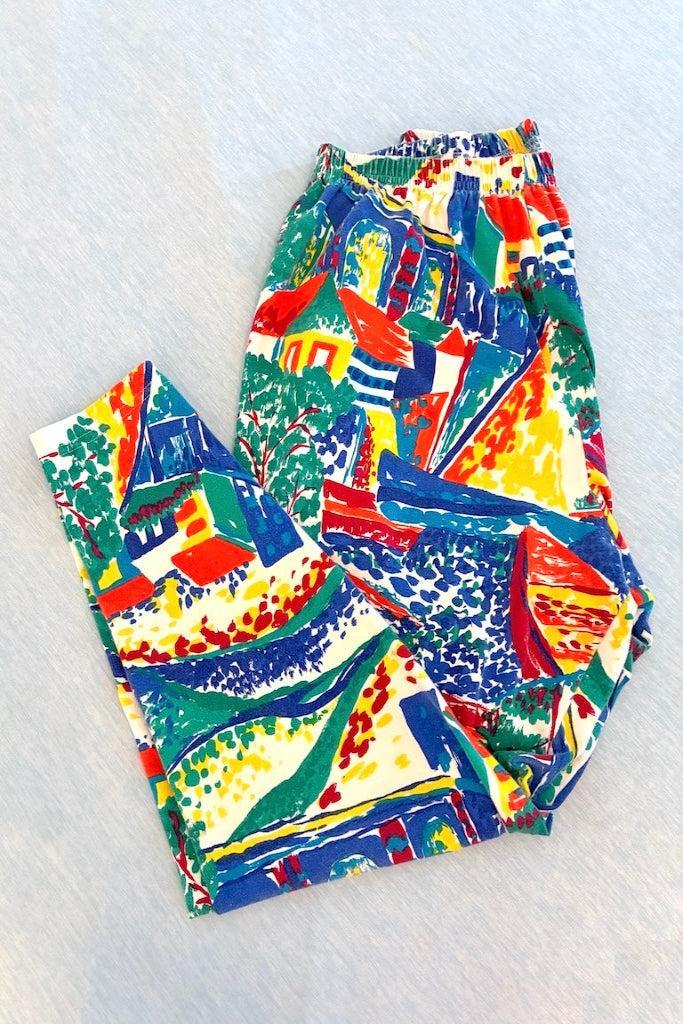 Vintage Abstract Leggings Pants-ThisBlueBird