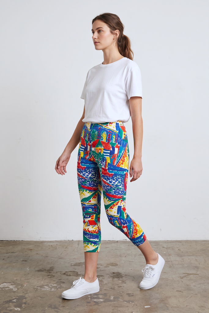 Vintage Abstract Leggings Pants-ThisBlueBird