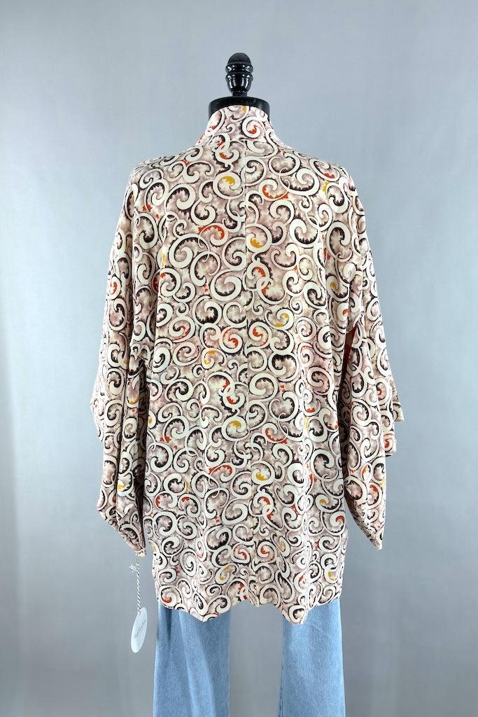 Vintage Abstract Silk Kimono Cardigan-ThisBlueBird