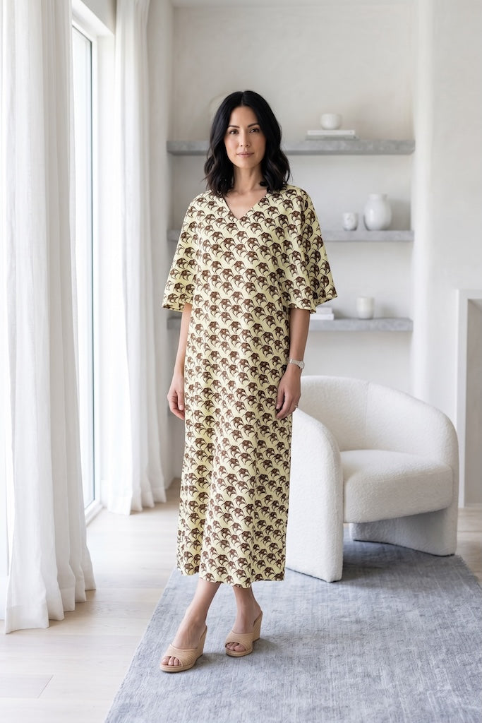 Vintage Angel Fish Novelty Print Dress-ThisBlueBird