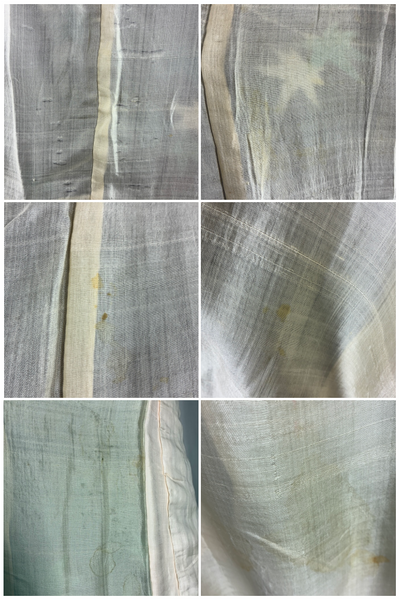 Vintage Black & Emerald Maple Leaf Silk Kimono-ThisBlueBird