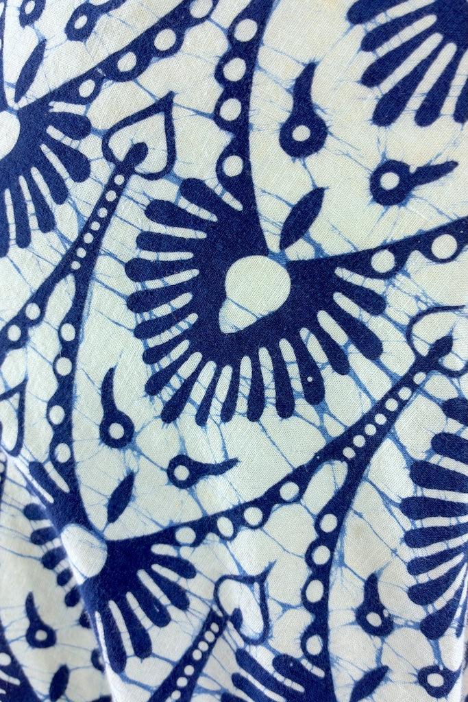 Vintage Blue Batik Wrap Skirt-ThisBlueBird
