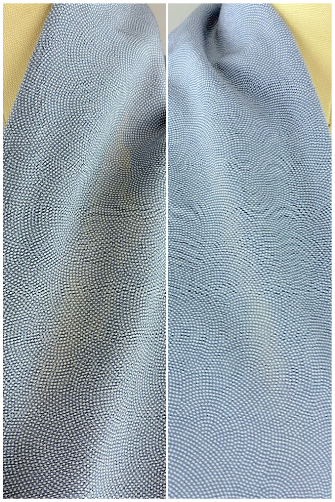 Vintage Blue Dots Silk Kimono-ThisBlueBird