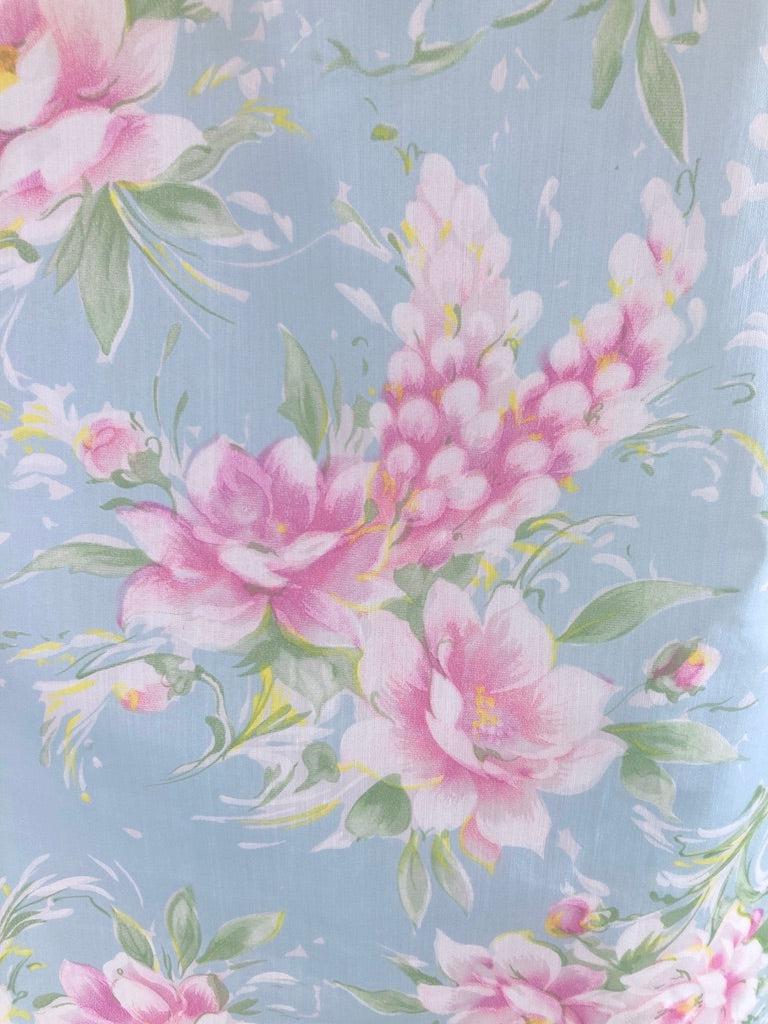 Vintage Blue Floral House Dress-ThisBlueBird