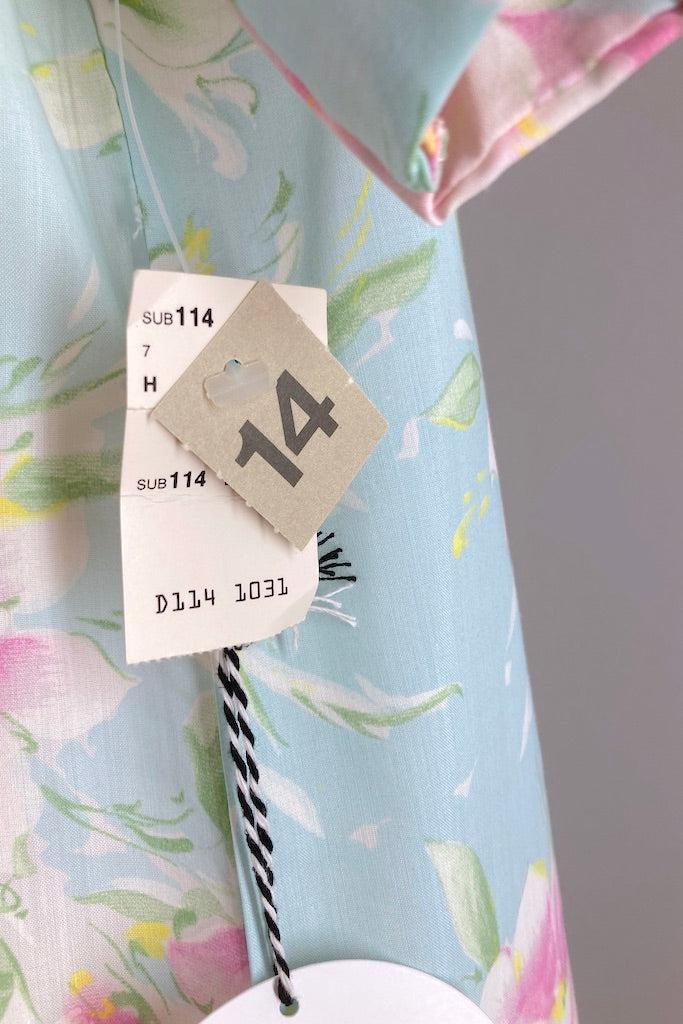 Vintage Blue Floral House Dress-ThisBlueBird