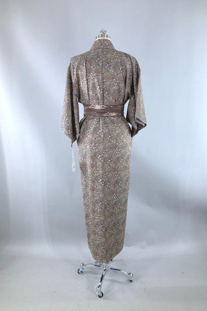 Vintage Blue &amp; Gold Kimono-ThisBlueBird