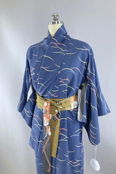 Vintage Blue & Green Kimono-ThisBlueBird