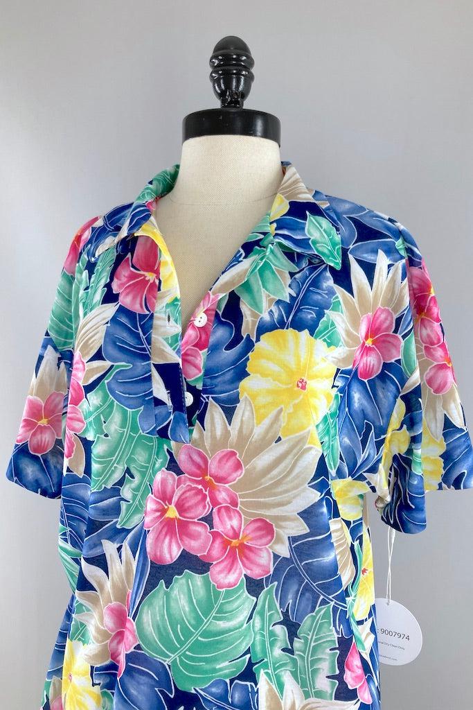Vintage Blue Hawaiian Polo-ThisBlueBird