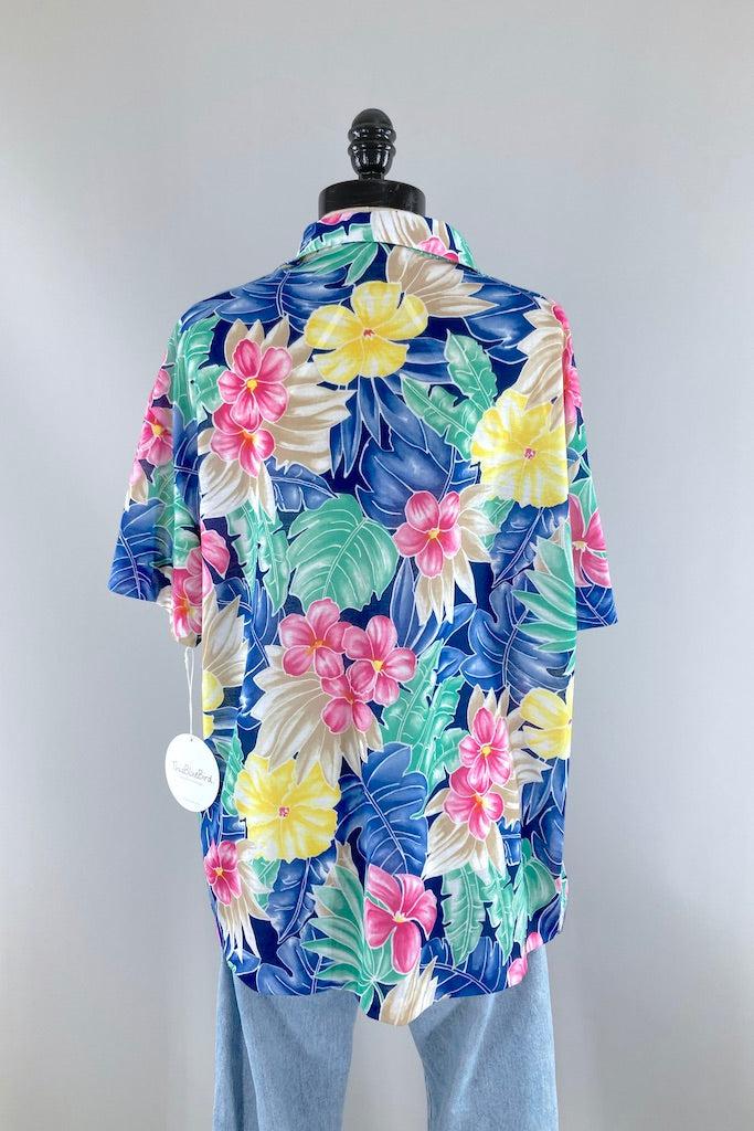 Vintage Blue Hawaiian Polo-ThisBlueBird
