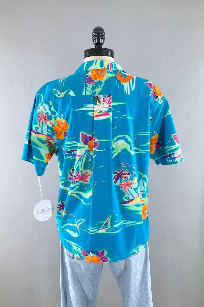 Vintage Blue Hawaiian Shirt-ThisBlueBird