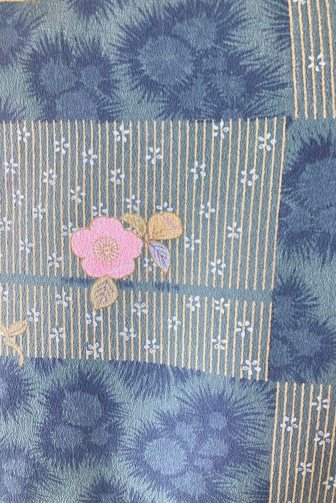 Vintage Blue &amp; Lavender Floral Kimono-ThisBlueBird