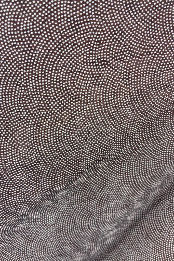 Vintage Brown Dots Silk Kimono-ThisBlueBird