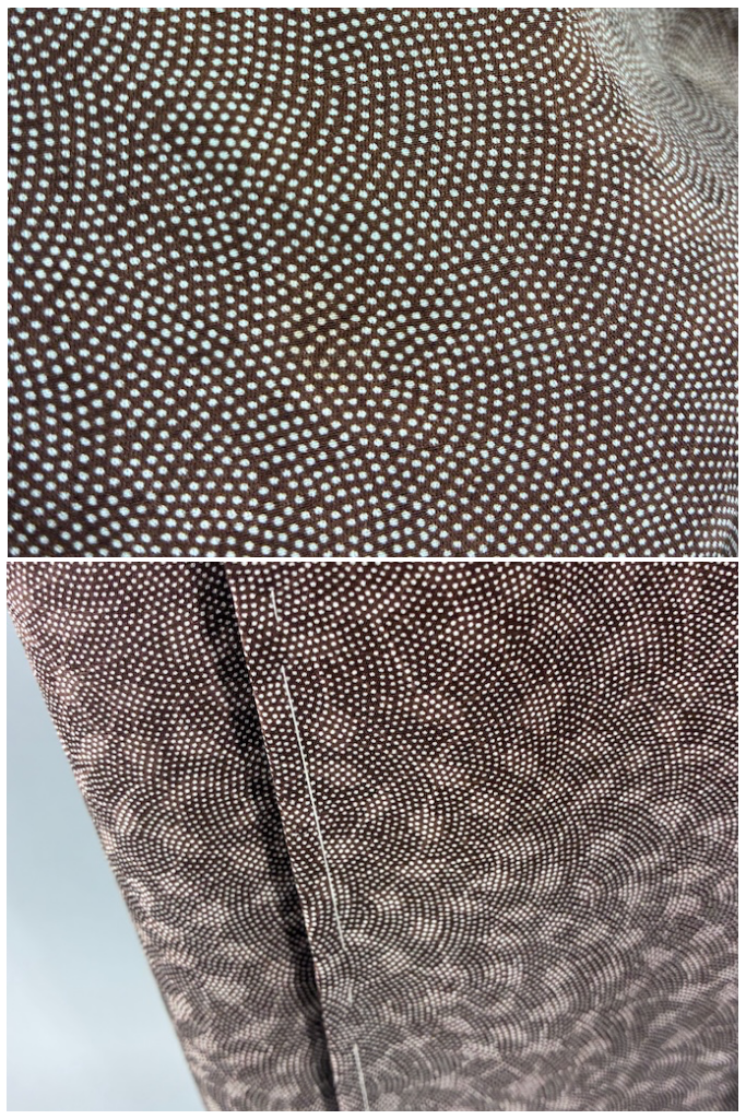 Vintage Brown Dots Silk Kimono-ThisBlueBird