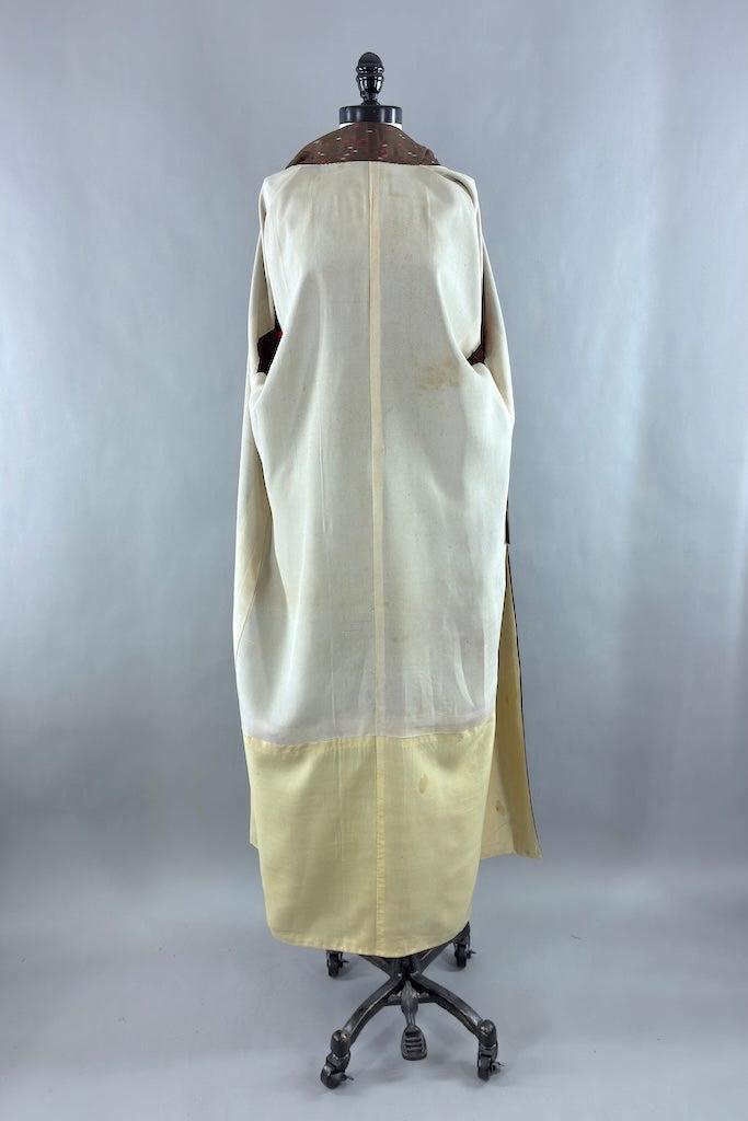 Vintage Brown Meisen Silk Kimono-ThisBlueBird