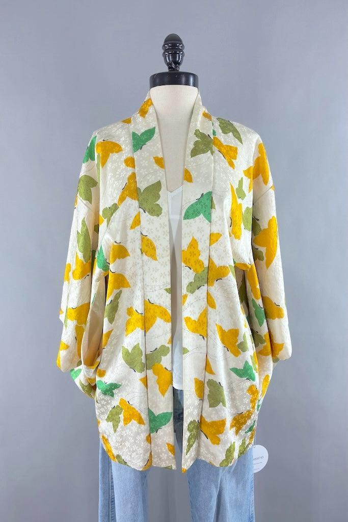 Vintage Butterflies Silk Kimono Cardigan-ThisBlueBird