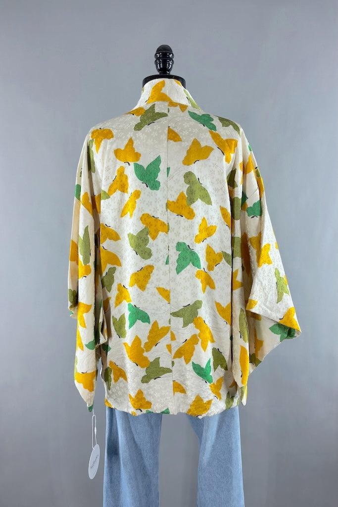 Vintage Butterflies Silk Kimono Cardigan-ThisBlueBird